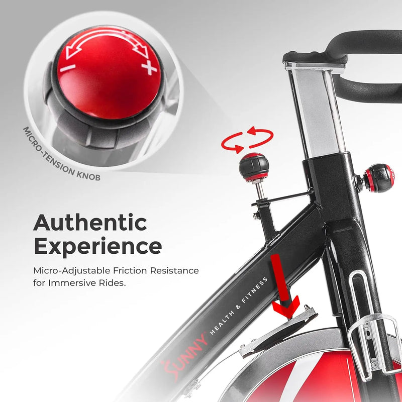 Load image into Gallery viewer, Health & Fitness Heavy-Duty Indoor Stationary Exercise Bike, 4-Way Adjustable Seat for Cycling Cardio workout at Home, Opt