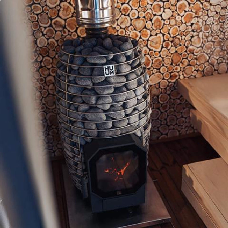 Load image into Gallery viewer, Huum Hive Flow Mini 8.5KW Wood-Burning Sauna Stove With Ash Drawer & Sauna Stones