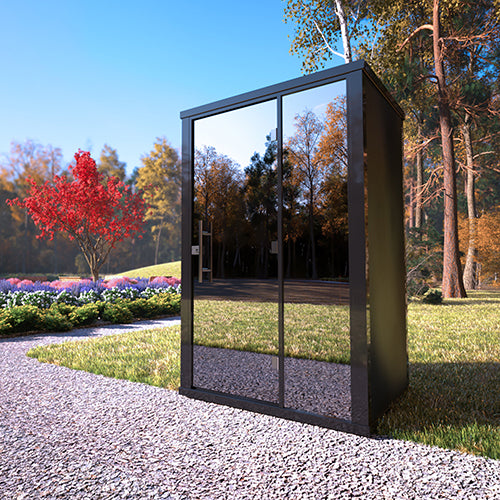 Load image into Gallery viewer, Haljas Hele Nano 2-Person Outdoor Sauna for Electric Heaters