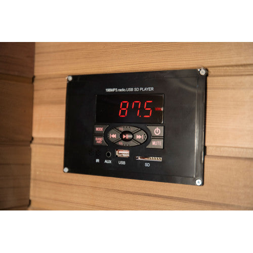 Load image into Gallery viewer, Bristol Bay 4-Person Indoor Infrared Corner Cedar Sauna
