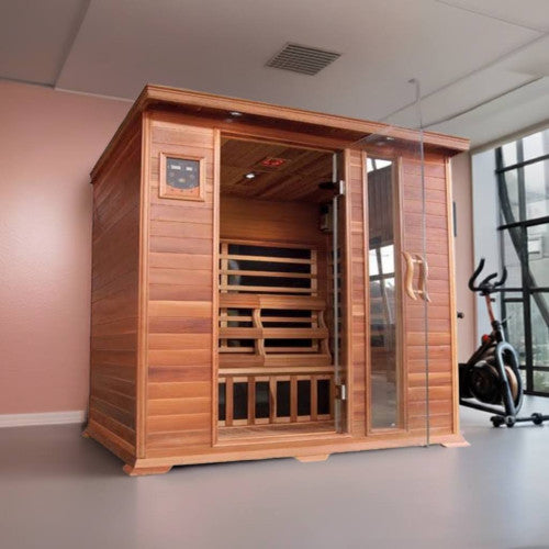 Load image into Gallery viewer, The Savannah 3-Person Indoor Infrared Cedar Sauna
