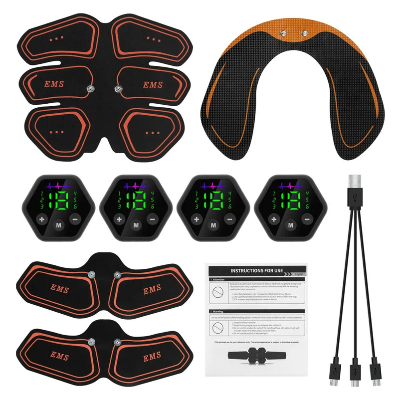 Load image into Gallery viewer, EMS Abdominal &amp; Hip Trainer Toner: USB Fitness Gear for Home Gym
