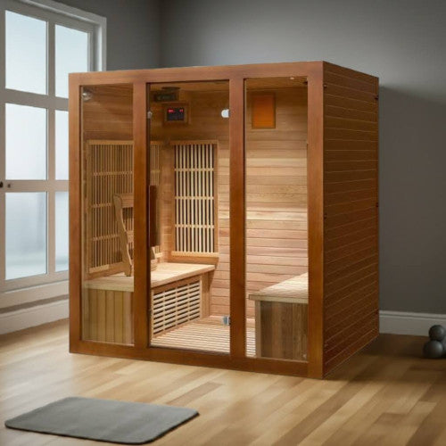Roslyn 4-Person Indoor Infrared Cedar Sauna