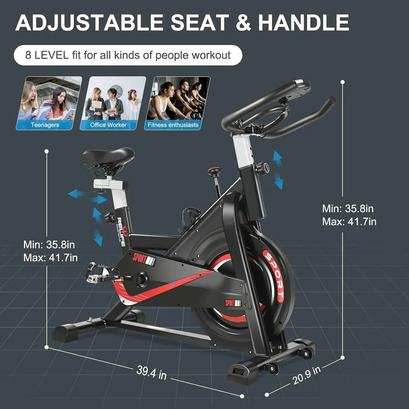 Load image into Gallery viewer, Exercise Bike Indoor Cycling Bike Fitness Stationary All-inclusive Flywheel Bicycle with Resistance for Gym Home
