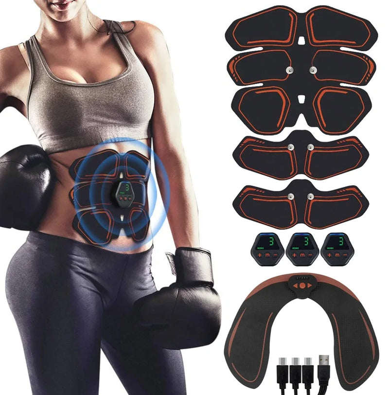 Load image into Gallery viewer, EMS Abdominal &amp; Hip Trainer Toner: USB Fitness Gear for Home Gym
