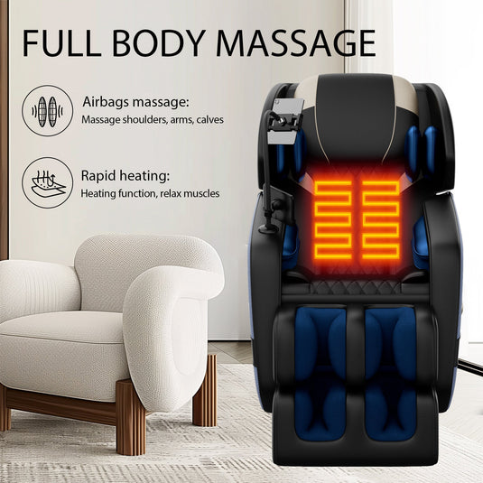 Full-Body Zero Gravity Massage Recliner Chair With Ambient Lighting