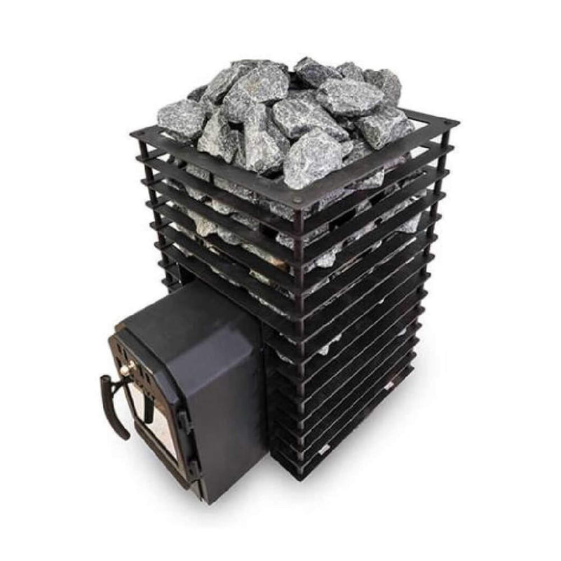 Load image into Gallery viewer, Cozy Heat Quattro Thru-Wall Square Style Sauna Stove With Sauna Stones [COZY QUATTRO TW] (SAK81754)
