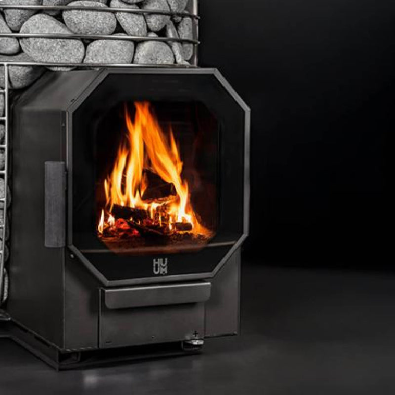 Load image into Gallery viewer, Huum Hive Flow Mini 8.5KW Wood-Burning Sauna Stove With Ash Drawer &amp; Sauna Stones
