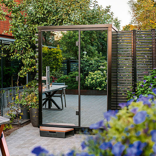 Load image into Gallery viewer, Haljas Hele Nano 2-Person Outdoor Sauna for Electric Heaters
