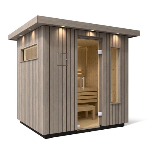 Kohler C2 6-Person Outdoor Sauna - Weathered Grey