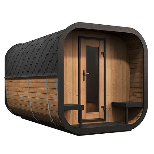 SaunaLife Cube Series 8-Persons Outdoor Sauna (Model CL12GCP)