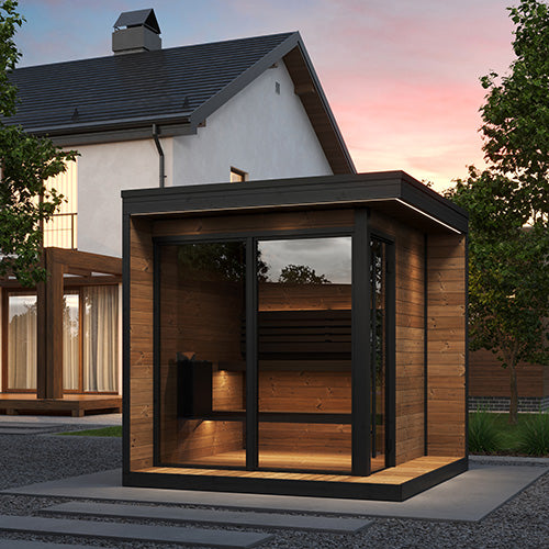 Load image into Gallery viewer, SaunaLife Garden Luxury Series GL6 6-Person Modern Outdoor Sauna

