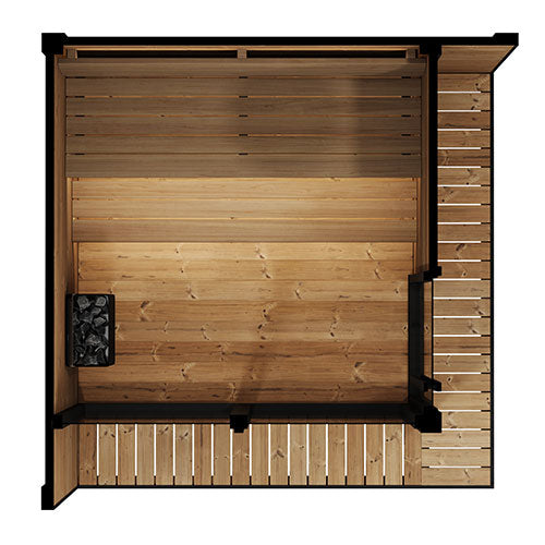 SaunaLife Garden Luxury Series GL6 6-Person Modern Outdoor Sauna