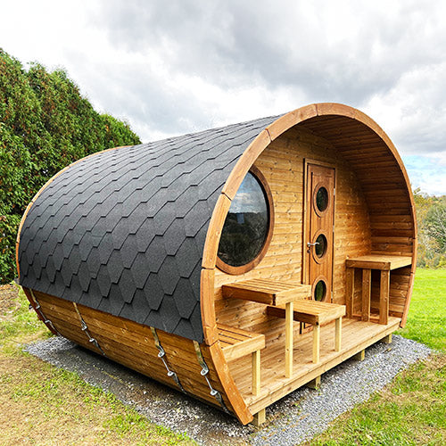Load image into Gallery viewer, SaunaLife Gardens Series 8-Person Outdoor Sauna "The Hobbit" (Model G11)
