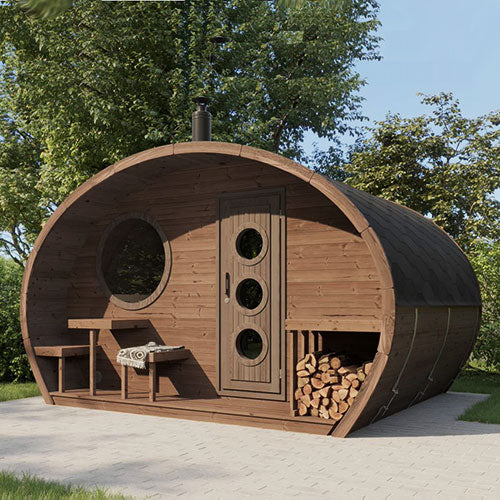 Load image into Gallery viewer, SaunaLife Gardens Series 8-Person Outdoor Sauna "The Hobbit" (Model G11)
