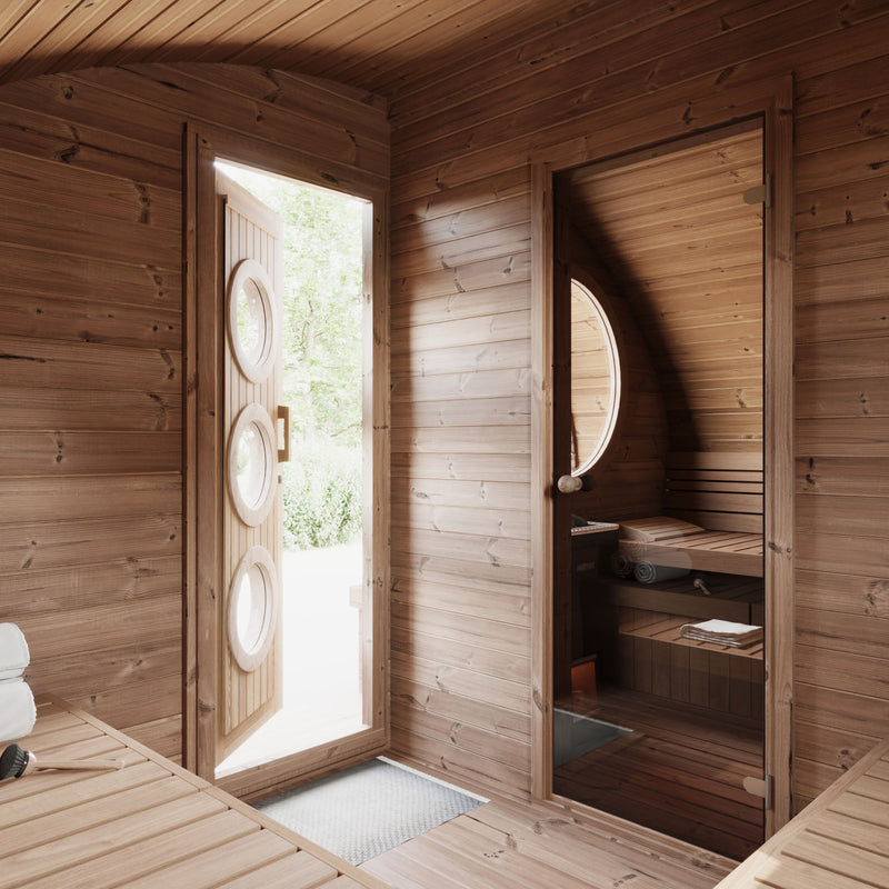 Load image into Gallery viewer, SaunaLife Gardens Series 8-Person Outdoor Sauna "The Hobbit" (Model G11)

