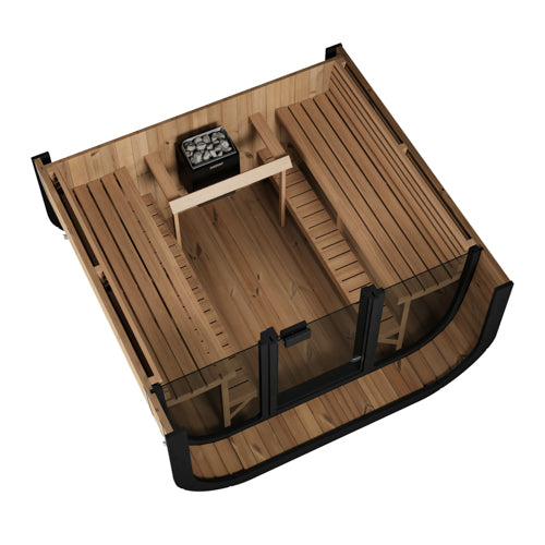 SaunaLife Cube Series 6-Person Outdoor Sauna Kit (Model CL7G)