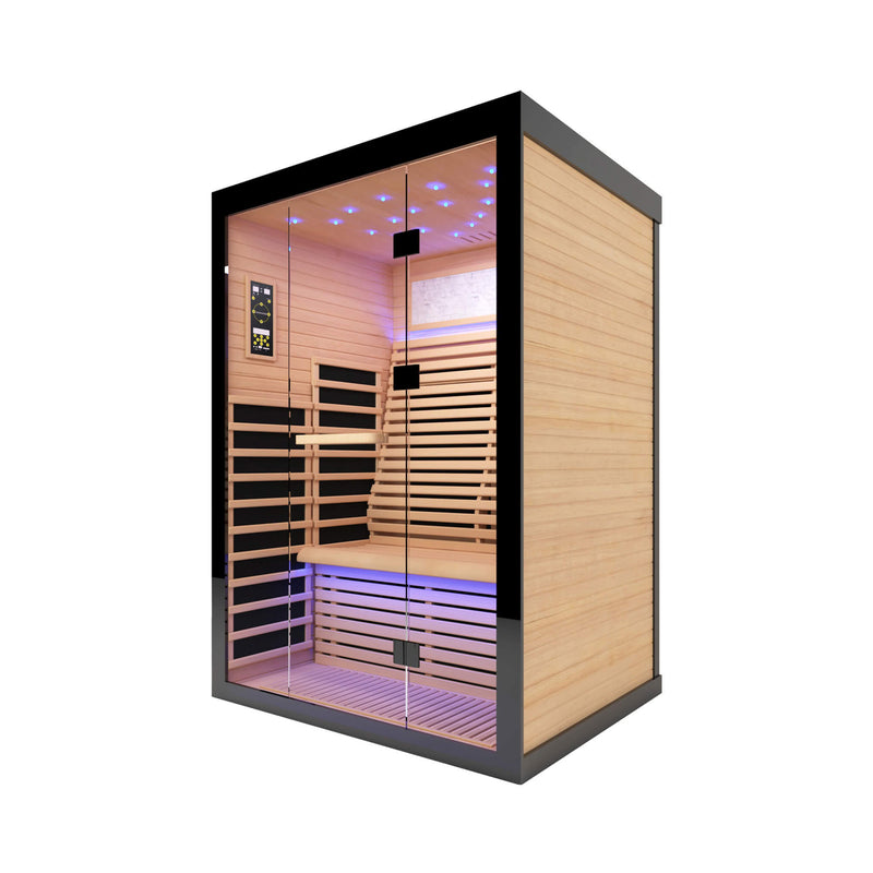 Load image into Gallery viewer, Thermora Luxury 2-Person Canadian Hemlock Wood Far Infrared Home Sauna
